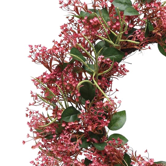 24" Artificial Gypsophila Floral Spring Wreath